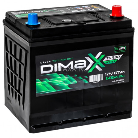 Аккумулятор DIMAXX TURBO ASIA 67ah R+