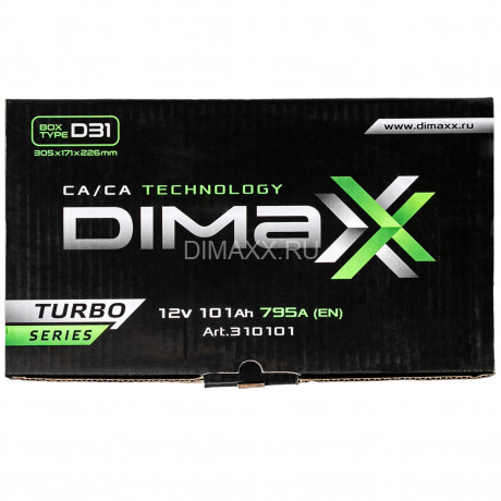 Аккумулятор DIMAXX TURBO ASIA 101ah R+