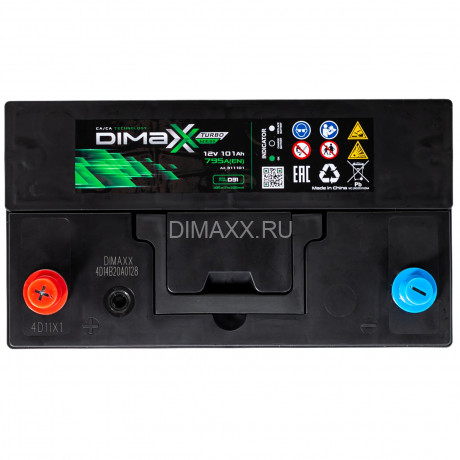 Аккумулятор DIMAXX TURBO ASIA 101ah L+