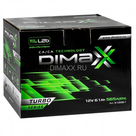 Аккумулятор DIMAXX TURBO EURO 61ah R+