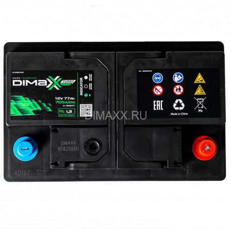 Аккумулятор DIMAXX TURBO EURO 77ah R+