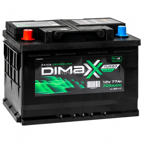 Аккумулятор DIMAXX TURBO EURO 77ah L+