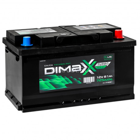 Аккумулятор DIMAXX TURBO EURO 81ah R+
